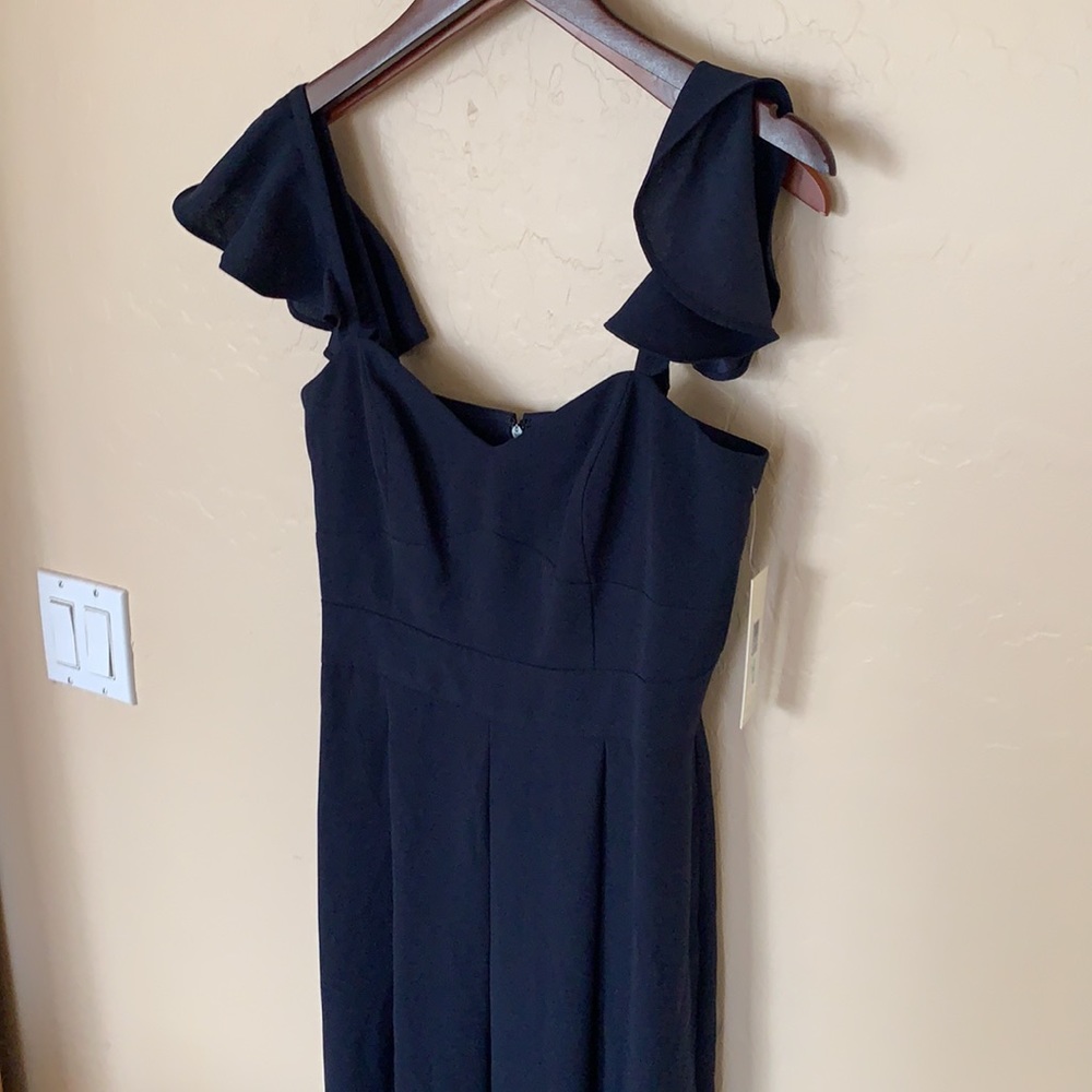 COPY - Ruffle sleeve jumpsuit in navy